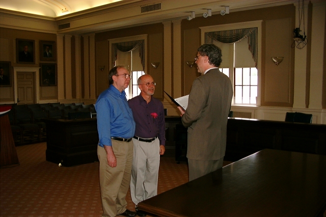 Marriage of Ed Horvath and Richard Neidich, June 25, 2004, Somerville, Massachusetts