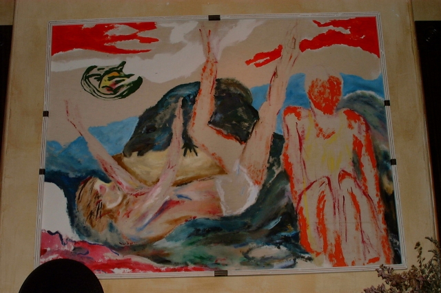Fallen Man Painting by Ed Horvath - 1972 while a student at Bloomsburg University