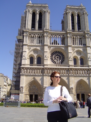 In front of Notre Dame.