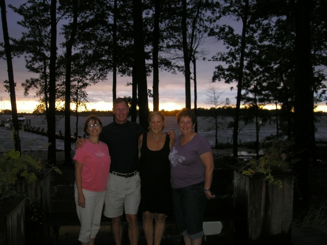 Janet, Trish, Walt and Dena on the Gormans Chesapeake Home