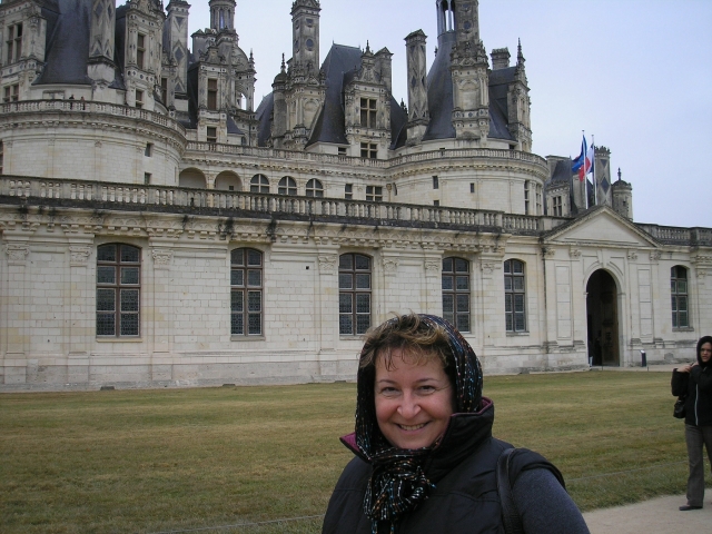 Dena at Chambord Chateaux in Loire Valley October 2008
