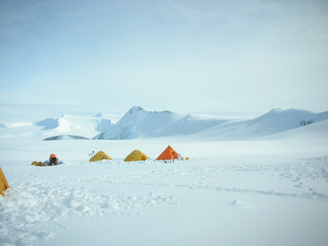 This is our camp 1 above basecamp on Mt Vinson in Antarctica-2006